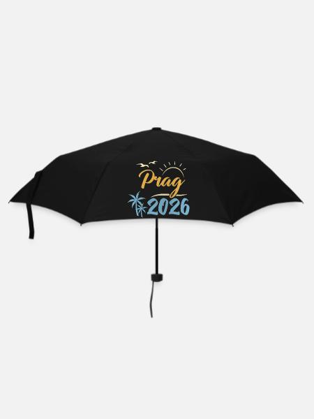 Prag 2026 - Regenschirm (klein) - Schwarz