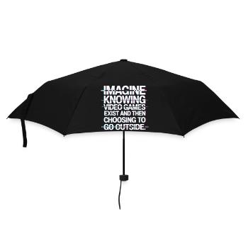Imagine Video Games Exist PC Gamer Gaming Zocker - Umbrella (small) - black - Front