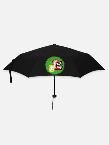Kinetische Fußball-Explosion - Regenschirm (klein) - Schwarz