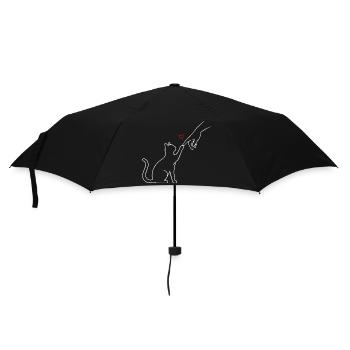 Équipe Cat Paw Cat Mom Heart Drôle - Parapluie standard - noir - Devant