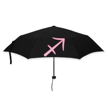 Sagittarius Zodiac Sign Symbol Pastel Pink - Umbrella (small) - black - Front