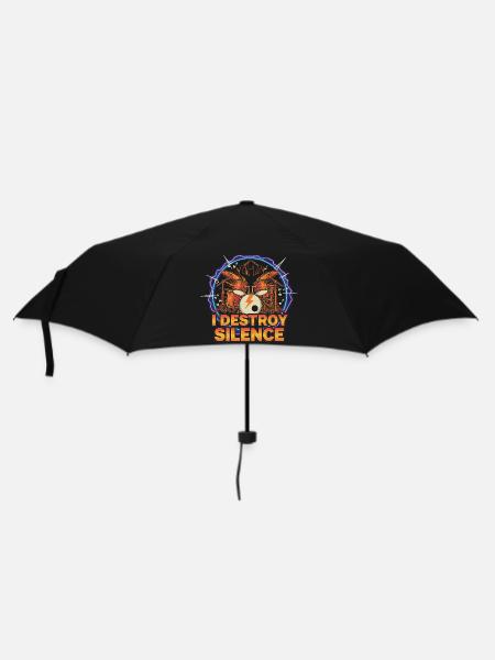 Zerstöre Stille - Regenschirm (klein) - Schwarz