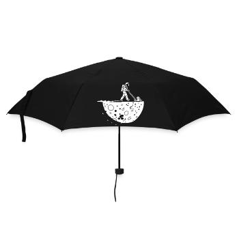 Astronaut Mowing the Moon - Umbrella (small) - black - Front
