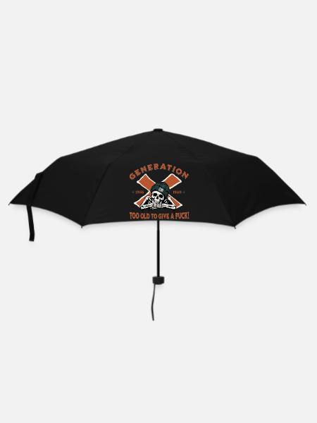 Generation X - Vintage Design - Regenschirm (klein) - Schwarz