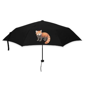 Roter Panda süßes Waldtier - Regenschirm (klein) - Schwarz - Vorne