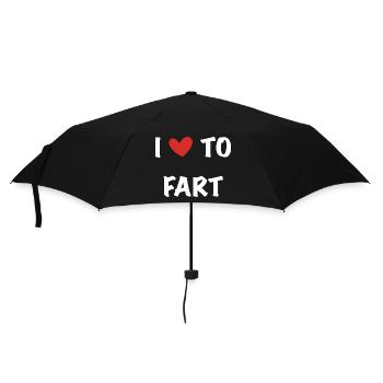 I love to fart - Regenschirm (klein) - Schwarz - Vorne