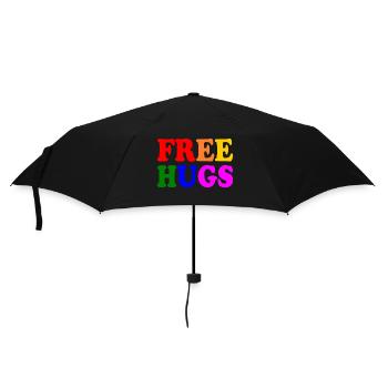 Free hugs lgbt - Regenschirm (klein) - Schwarz - Vorne