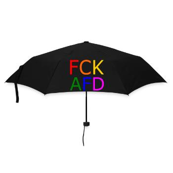 Fck afd - Regenschirm (klein) - Schwarz - Vorne