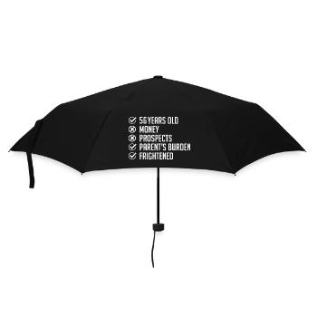 56 Jahre alt Humor Geschenk 56. Geburtstag lustig 56 Jahre alt - Regenschirm (klein) - Schwarz - Vorne