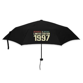 1997 Geburtstagsgeschenk 1997 Jahrgang 1997 Retro - Regenschirm (klein) - Schwarz - Vorne