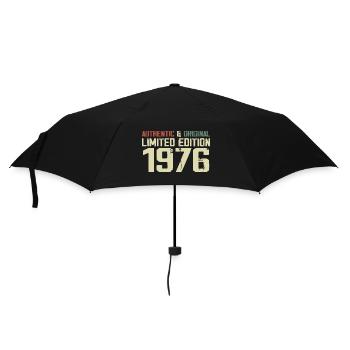 1976 Geburtstagsgeschenk 1976 Jahrgang 1976 Retro - Regenschirm (klein) - Schwarz - Vorne