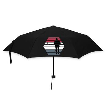 floorball floorball floorball season bandy sunset - Umbrella (small) - black - Front