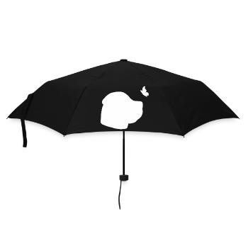 Boerboel Silhouette - Regenschirm (klein) - Schwarz - Vorne