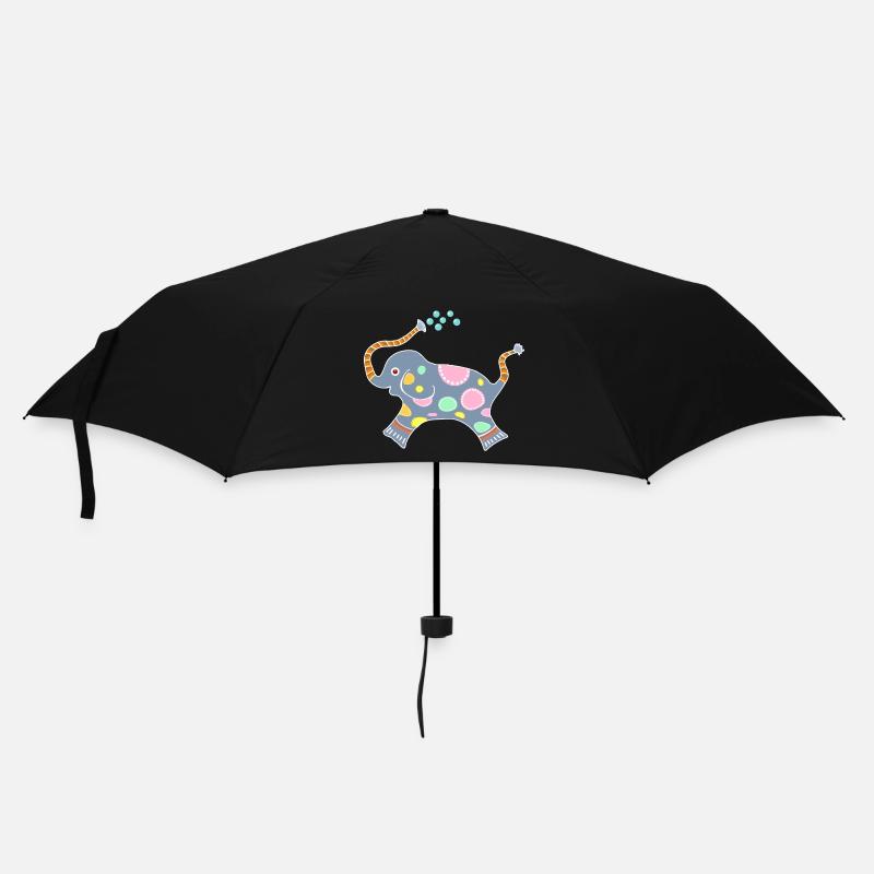 Kleiner Elefant, der Seifenblasen bläst - Regenschirm (klein) - Schwarz