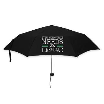 birthday present forest work carpentry cool - Umbrella (small) - black - Front