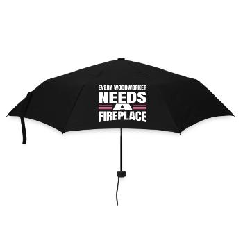carpenter quotes tshirts chainsaw grab happy - Umbrella (small) - black - Front