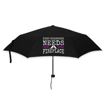 carpenter funny funny woodworking daddesign - Umbrella (small) - black - Front