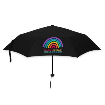 🌈 Famille unique, amour magique - Parapluie standard - noir - Devant