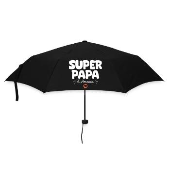 Papa drôle Fête des Pères Super papa d'amour - Parapluie standard - noir - Devant