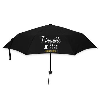 T'inquiéte je gére surtout l'apéro - Parapluie standard - noir - Devant