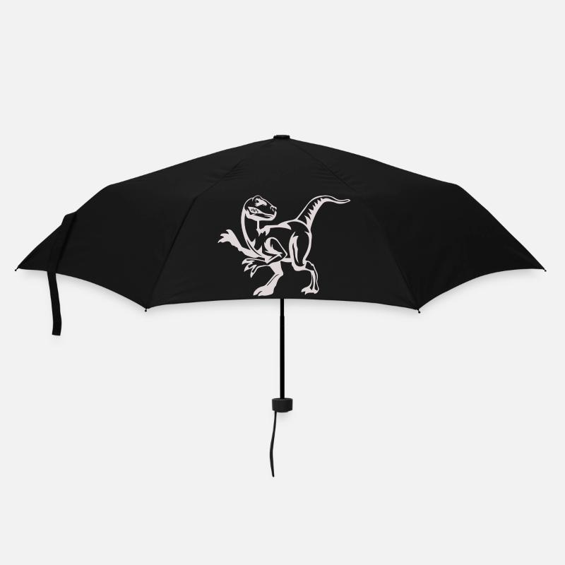 Raptor Dinosaurier Dino Geschenk - Regenschirm (klein) - Schwarz