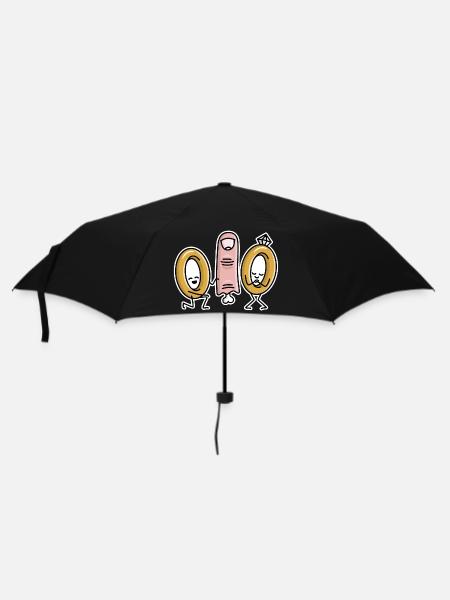 Demande en mariage bagues de mariage fiançailles - Parapluie standard - noir