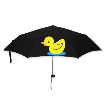 Little angry yellow duck - Umbrella (small) - black - Front