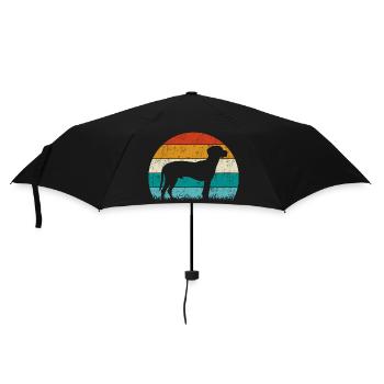 BGS Hund Retro Vintage - Regenschirm (klein) - Schwarz - Vorne