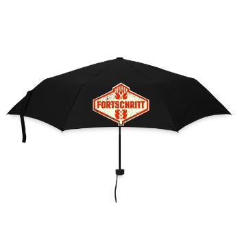 DDR FORTSCHRITT Retro Logo Ostalgie LPG - Regenschirm (klein) - Schwarz - Vorne