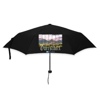 Oberstdorf Allgäu Vintage Bayern Deutschland Souve - Regenschirm (klein) - Schwarz - Vorne