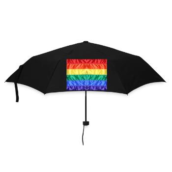 Rainbow Flag Gay Pride LGBT LGBTQ Pride - Umbrella (small) - black - Front
