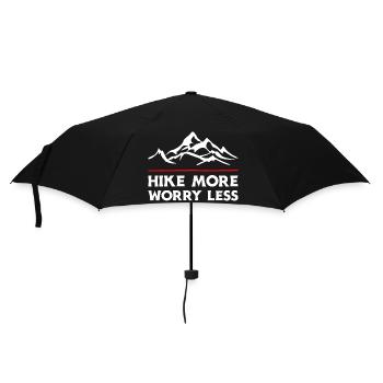 Hike More Worry Less. Hike Hiking Design - Umbrella (small) - black - Front