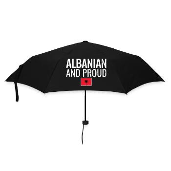 Albania And Proud Albanian Flag - Umbrella (small) - black - Front