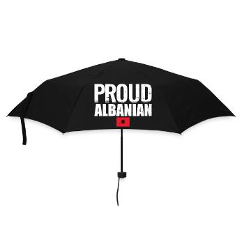 Proud Albanian Albania Albanian flag - Umbrella (small) - black - Front