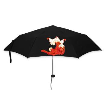 Halloween Gespenst - Regenschirm (klein) - Schwarz - Vorne