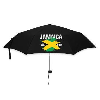 Jamaica Brush Flag Est1982 - Regenschirm (klein) - Schwarz - Vorne
