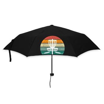 Vintage Disc Golf Sunset Retro - Parapluie standard - noir - Devant