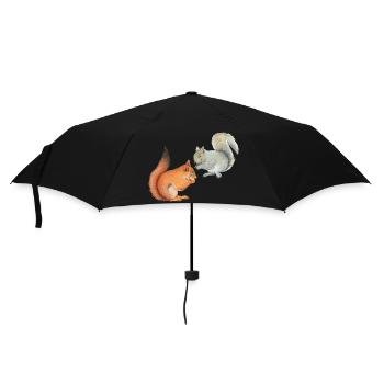 Funny squirrels - Umbrella (small) - black - Front