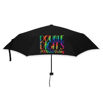 Cadeau de 10e anniversaire, 10 ans, pour garçons et filles - Parapluie standard - noir - Devant