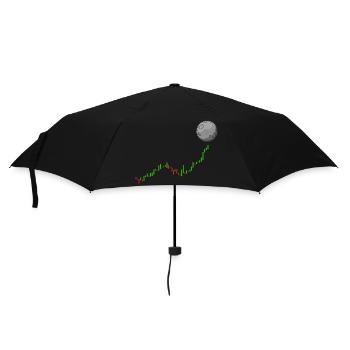 Vers la conception du t-shirt de la lune pour les investisseurs et les courtiers - Parapluie standard - noir - Devant