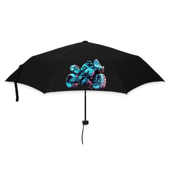 The motorcycle season of the future today - Umbrella (small) - black - Front