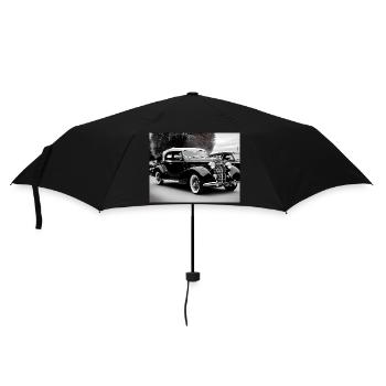 Véhicule vintage des années 50, noir et blanc, génératif - Parapluie standard - noir - Devant