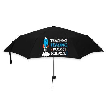 Teaching Reading Is Rocket Science - Regenschirm (klein) - Schwarz - Vorne