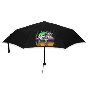 Zebra - Regenschirm (klein) - Schwarz - Vorne