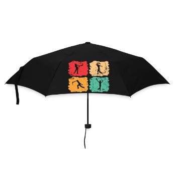 Pelote basque vintage retro - Parapluie standard - noir - Devant