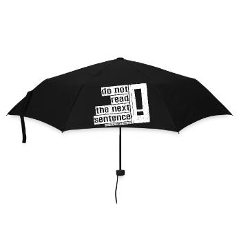 Cooler Spruch: Do Not Read - Lustiges Design - Regenschirm (klein) - Schwarz - Vorne