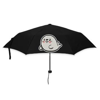 Kawaii Chibi Seal Baby - Umbrella (small) - black - Front