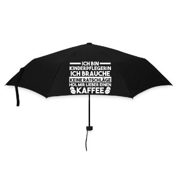Erzieherin Kindergärtnerin Kinderpflegerin - Regenschirm (klein) - Schwarz - Vorne
