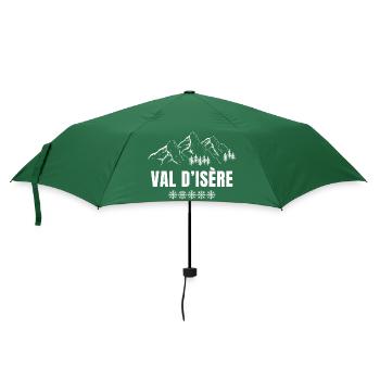 Val d'Isère, station de ski, domaine skiable - Parapluie standard - vert bouteille - Devant