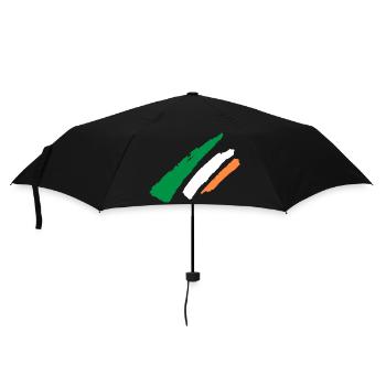 Irland Flagge - Vintage - Regenschirm (klein) - Schwarz - Vorne